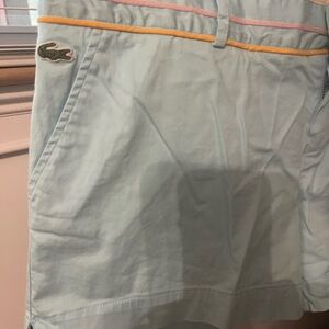 Lacoste Sky Blue Shorts with White Trim